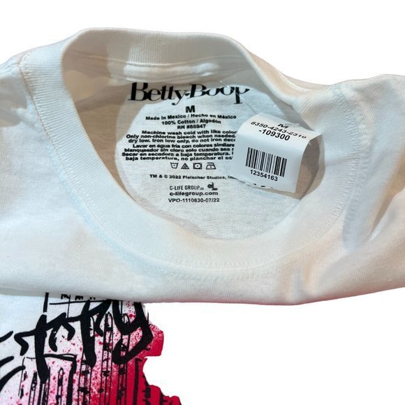 Unisex NWT Betty Boop‎ Graffitti Graphic T-Shirt M - Picture 2 of 4